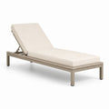 Lettino prendisole da giardino reclinabile beige in alluminio e corda sintetica 200 x 70 x 34 cm