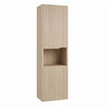 Colonna bagno contenitore rovere chiaro in MDF rettangolare 35 x 35 x 170 cm